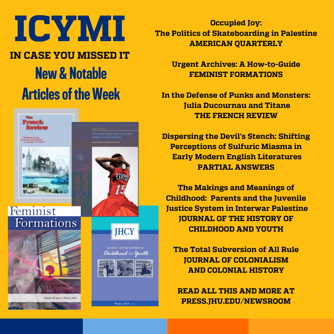 ICYMI New & Notable Articles (5 Feb 2024) Hopkins Press